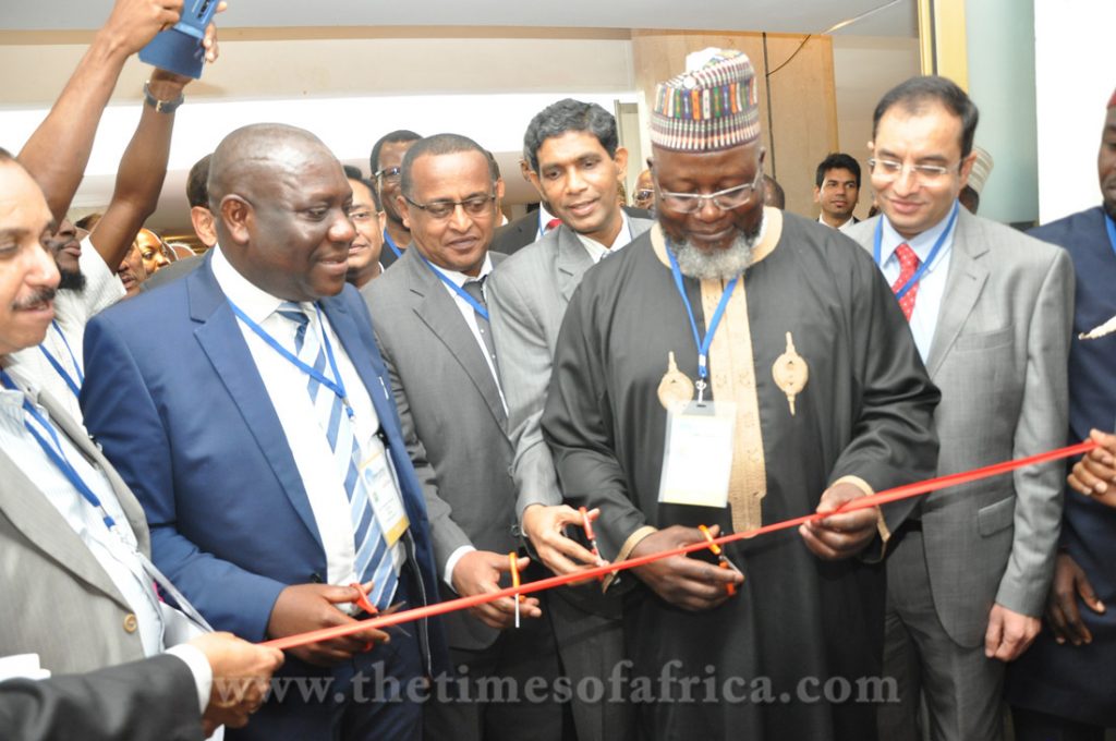 (L) Deputy Communications Minister,Ghana, (R) Minister of Communications,Nigeria,Abdur Raheem Adebayo Shittu, inaugurating the expo copy