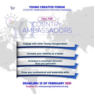 YCF: Call for Country Ambassadors 2021