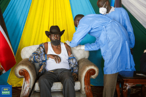 President Salva Kiir jabbed with AstraZeneca vaccine!